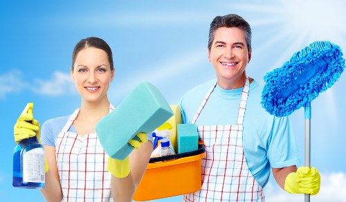 Local cleaning team preparing a Queenspark property for final inspection